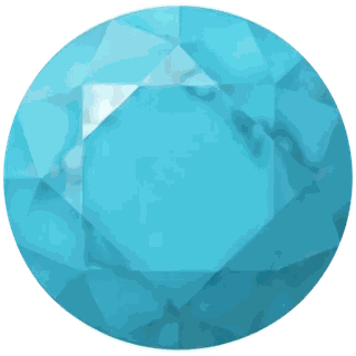 Turquoise, the December birthstone — sky blue cabochon with dark matrix